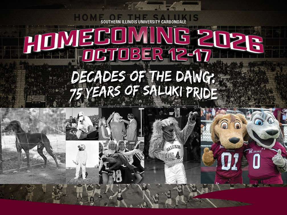 Homecoming 2026 - Decades of the Dawg: 75 Years of Saluki Pride