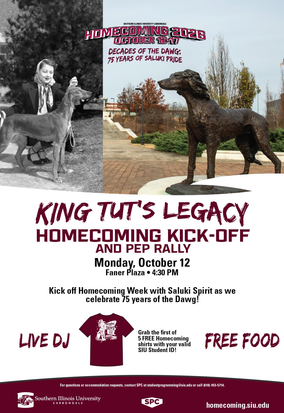 poster of homecoming pep rally